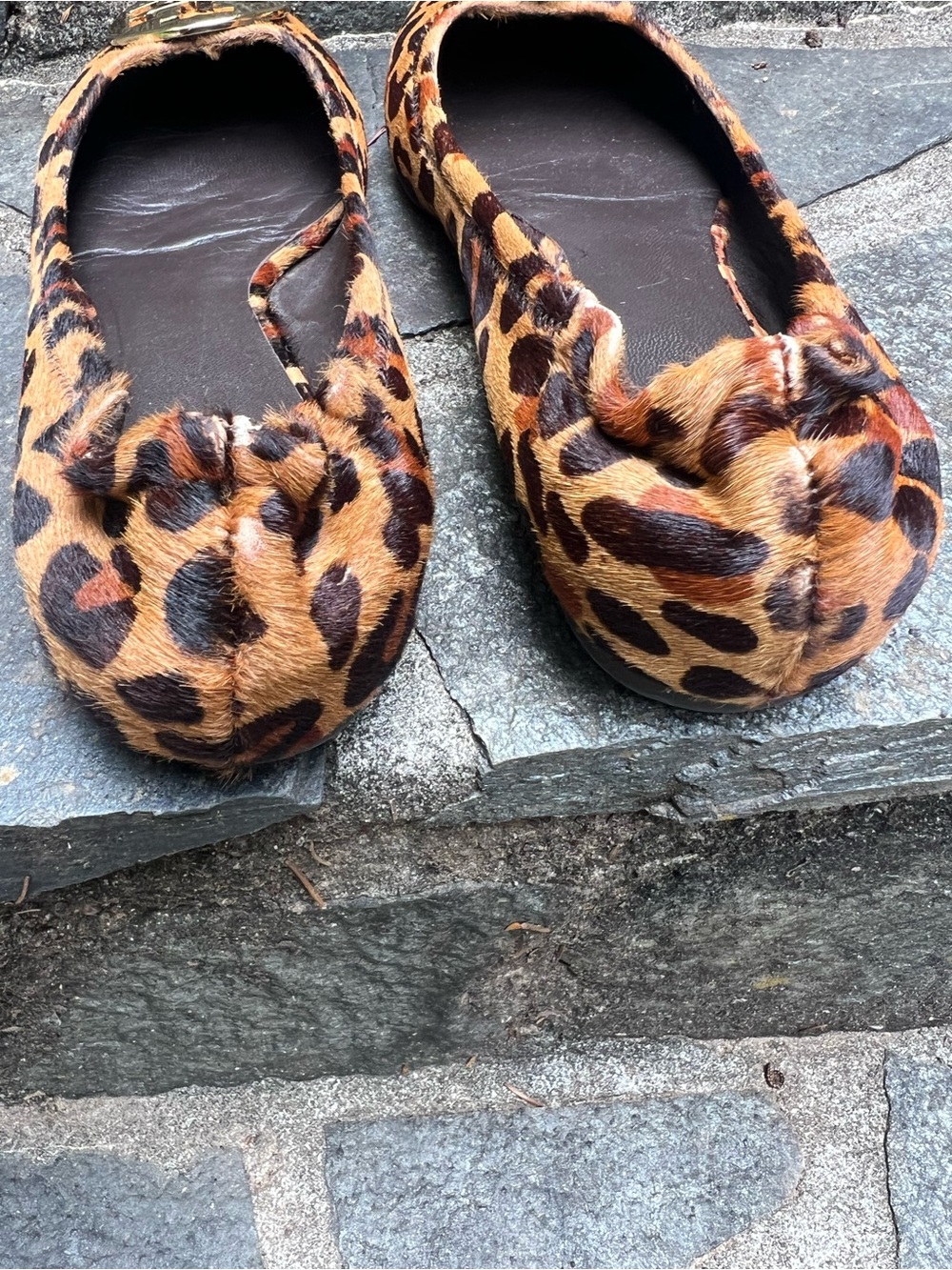 Tory Burch Calf Hair Reva Ballet Flats - Brown/Black - Picture 5 of 5